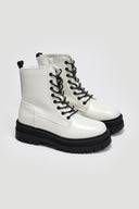 Αρβυλάκια chunky λουστρίνι - Λευκό - thefashionproject.gr - The Fashion Project