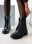 Αρβυλάκια δερμάτινα με chunky σόλα Ragazza 0266 - Μαύρο - thefashionproject.gr - RAGAZZA