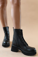 Αρβυλάκια δερμάτινα με τακούνι Ragazza 0589 - Μαύρο - thefashionproject.gr - RAGAZZA