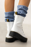 Αρβυλάκια λουστρίνι με ψηλή σόλα - Λευκό - thefashionproject.gr - The Fashion Project