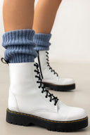 Αρβυλάκια λουστρίνι με ψηλή σόλα - Λευκό - thefashionproject.gr - The Fashion Project