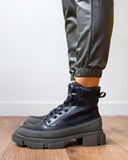 Αρβυλάκια με ιδιαίτερη σόλα - Χακί/Μαύρο - thefashionproject.gr - The Fashion Project