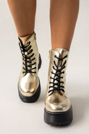 Αρβυλάκια με ψηλή σόλα ERYNN - Χρυσό - thefashionproject.gr - ERYNN