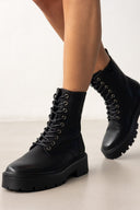 Αρβυλάκια με τρακτερωτή σόλα - Μαύρο - thefashionproject.gr - The Fashion Project