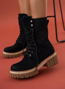Αρβυλάκια suede με σχέδιο κάλτσα ERYNN - Μαύρο - thefashionproject.gr - ERYNN