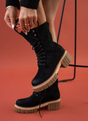 Αρβυλάκια suede με σχέδιο κάλτσα ERYNN - Μαύρο - thefashionproject.gr - ERYNN