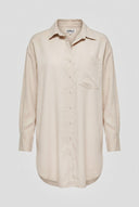 ONLY - Asymmetric Long Shirt Pocket Detail - Beige
