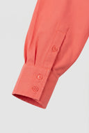ONLY - Asymmetric Long Shirt Pocket Detail - Coral