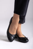 Ballet Flats Low Heel - Black Matte - thefashionproject.gr - Stephan
