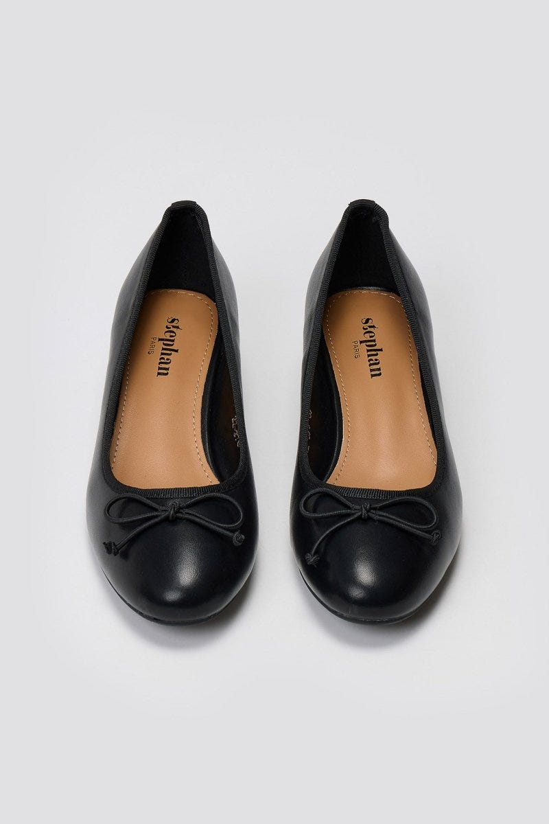 Ballet Flats Low Heel - Black Matte - thefashionproject.gr - Stephan