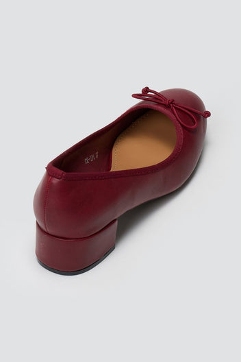 Ballet Flats Low Heel - Bordeaux Matte - thefashionproject.gr - Stephan