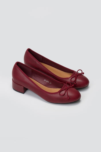 Stephan - Ballet Flats Low Heel - Bordeaux Matte