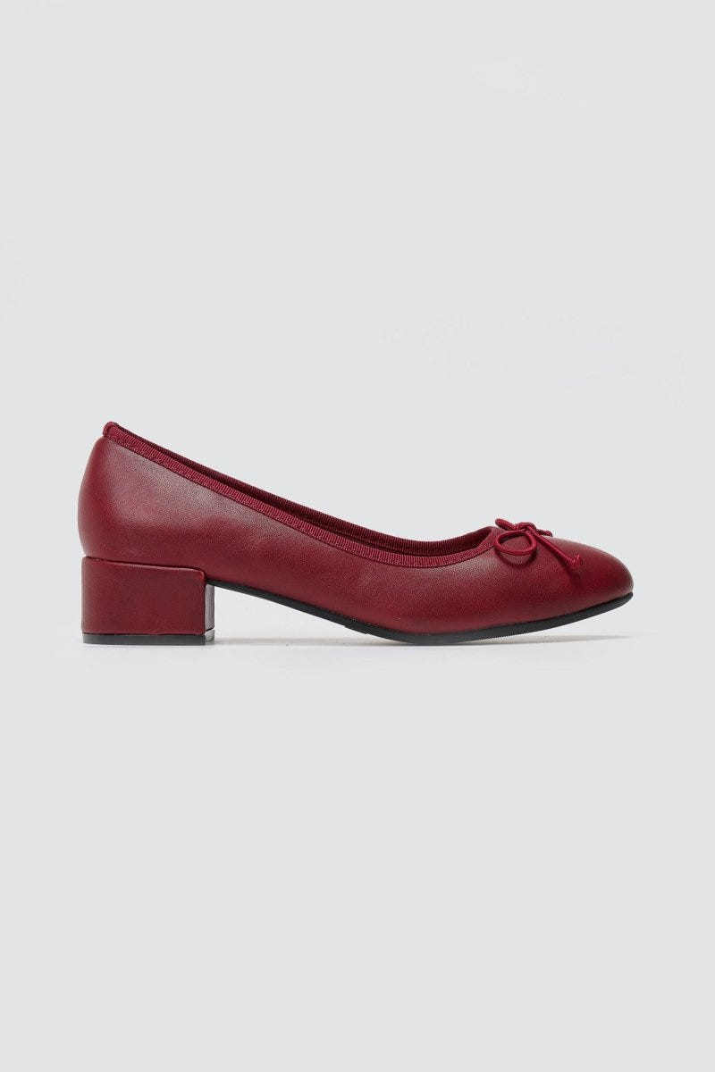 Stephan - Ballet Flats Low Heel - Bordeaux Matte