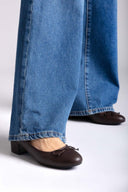 Ballet Flats Low Heel - Dark Brown Matte - thefashionproject.gr - Stephan