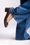 Ballet Flats Low Heel - Dark Brown Matte - thefashionproject.gr - Stephan