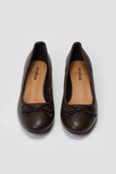 Ballet Flats Low Heel - Dark Brown Matte - thefashionproject.gr - Stephan