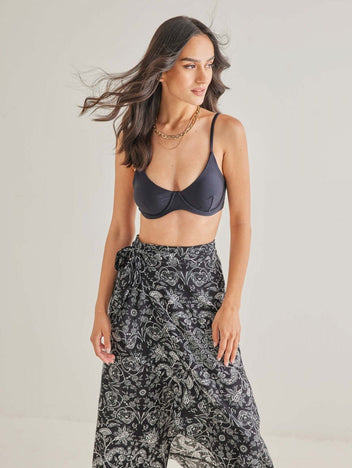 Basic bikini top με μπανέλα - Μαύρο - thefashionproject.gr - The Fashion Project