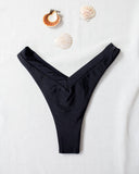 Basic V cut bikini slip - Μαύρο - thefashionproject.gr - The Fashion Project