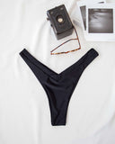 Basic V slip bikini - Μαύρο - thefashionproject.gr - The Fashion Project