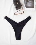 Basic V slip bikini - Μαύρο - thefashionproject.gr - The Fashion Project