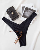 Basic V slip bikini - Μαύρο - thefashionproject.gr - The Fashion Project