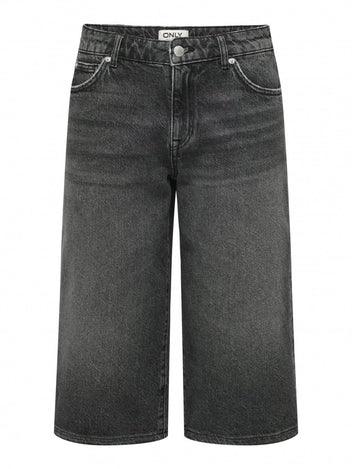 Βερμούδα μακριά ψηλόμεση Only 15344297 - Μαύρο - thefashionproject.gr - ONLY