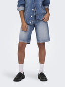Βερμούδα Mate baggy Only 15340976 - Μπλε jean - thefashionproject.gr - ONLY
