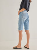 Βερμούδα τζιν με σκισίματα - Μπλε jean - thefashionproject.gr - The Fashion Project
