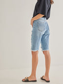 Βερμούδα τζιν με σκισίματα - Μπλε jean - thefashionproject.gr - The Fashion Project