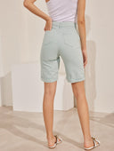 Βερμούδα τζιν ψηλόμεση με ρεβέρ - Βεραμάν - thefashionproject.gr - The Fashion Project