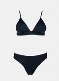 Bikini set basic με τριγωνάκι - Μαύρο - thefashionproject.gr - Modern ocean