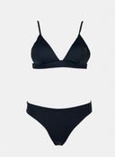 Bikini set basic με τριγωνάκι - Μαύρο - thefashionproject.gr - Modern ocean