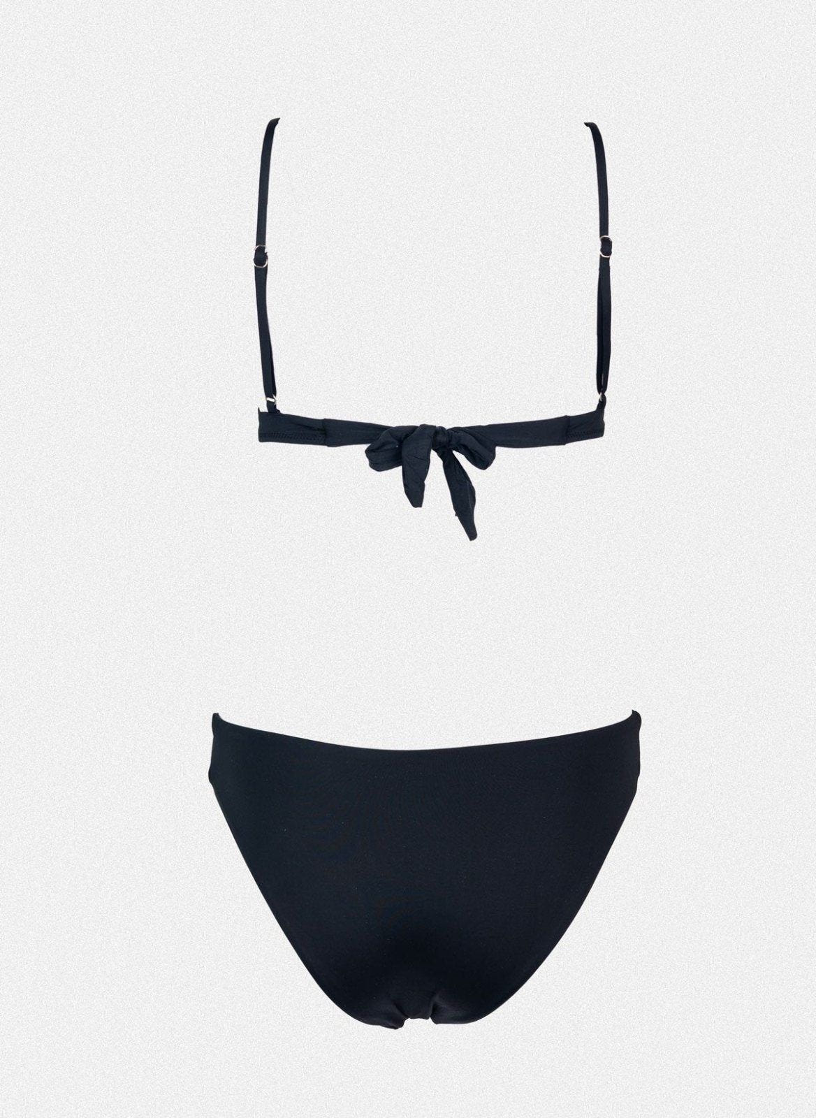Bikini set basic με τριγωνάκι - Μαύρο - thefashionproject.gr - Modern ocean