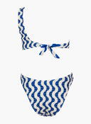 Bikini Set γκοφρε με έναν ώμο - Μπλε - thefashionproject.gr - Modern ocean