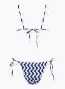 Bikini Set γκοφρε με τριγωνάκι - Μπλε - thefashionproject.gr - Modern ocean