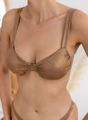 Bikini set γυαλιστερό - Άμμου - thefashionproject.gr - Modern ocean