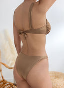 Bikini set γυαλιστερό - Άμμου - thefashionproject.gr - Modern ocean