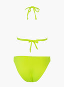Bikini Set με ανάγλυφο σχέδιο - Φλούο Κίτρινο - thefashionproject.gr - Modern ocean