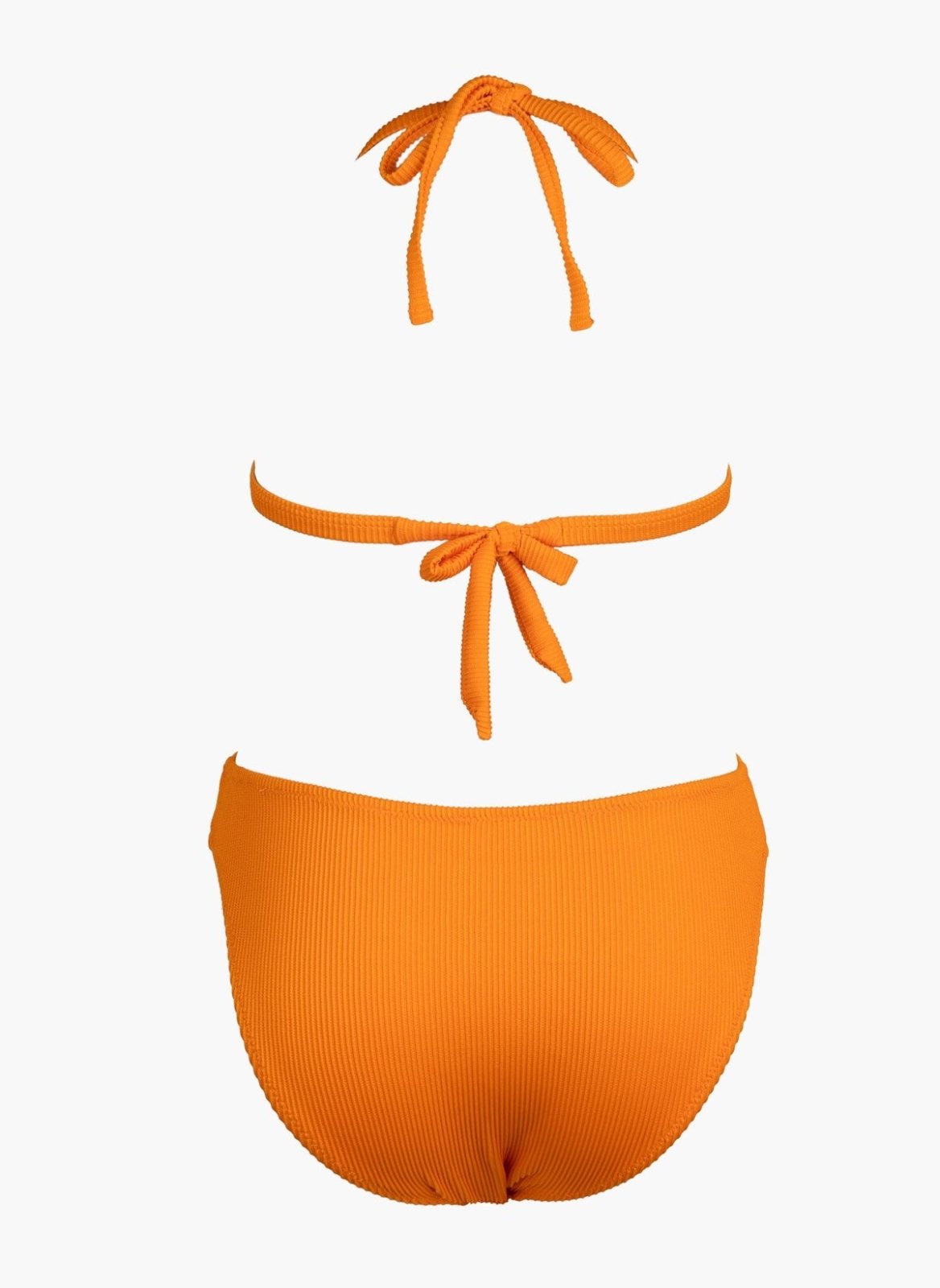 Bikini Set με ανάγλυφο σχέδιο - Πορτοκαλί - thefashionproject.gr - Modern ocean