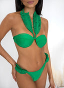 Bikini Set με frilled βολάν - Πράσινο - thefashionproject.gr - The Fashion Project