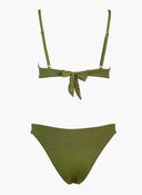 Bikini set με glitter - Χακί - thefashionproject.gr - Modern ocean
