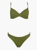 Bikini set με glitter - Χακί - thefashionproject.gr - Modern ocean