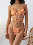 Bikini Set με ιδιαίτερο print - Καφέ - thefashionproject.gr - Modern ocean