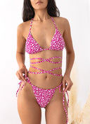 Bikini Set με ιδιαίτερο print - Magenta - thefashionproject.gr - Modern ocean