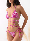 Bikini Set με ιδιαίτερο print - Magenta - thefashionproject.gr - Modern ocean