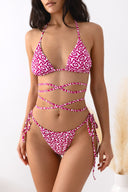 Bikini Set με ιδιαίτερο print - Magenta - thefashionproject.gr - Modern ocean