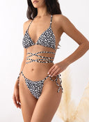Bikini Set με ιδιαίτερο print - Μαύρο - thefashionproject.gr - Modern ocean