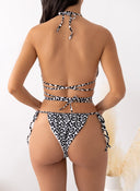 Bikini Set με ιδιαίτερο print - Μαύρο - thefashionproject.gr - Modern ocean