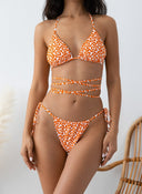Bikini Set με ιδιαίτερο print - Πορτοκαλί - thefashionproject.gr - Modern ocean