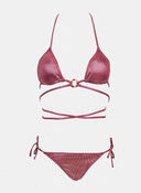 Bikini Set με μεταλλική λεπτομέρεια - Magenta - thefashionproject.gr - Modern ocean